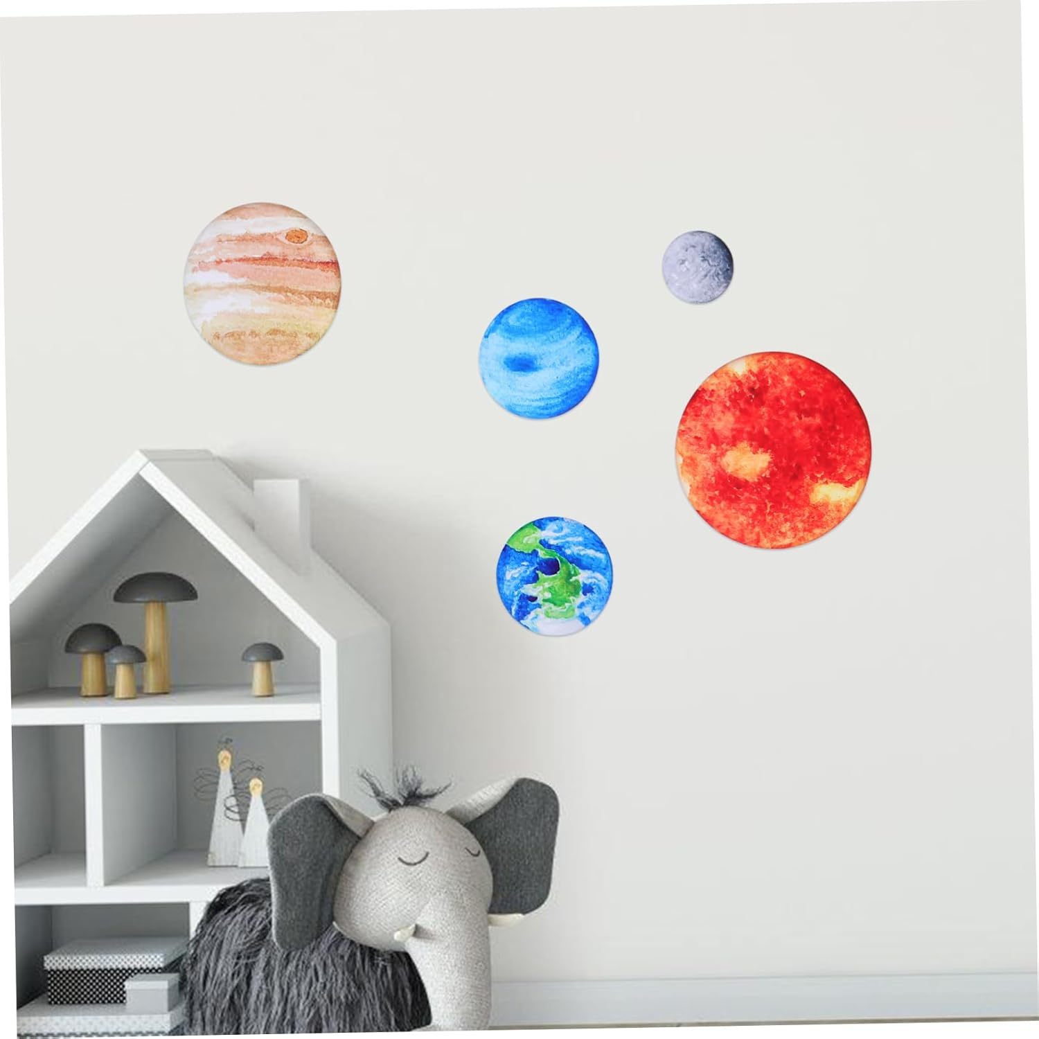 Planet Wall Sticker Solar System Decal for Living Removable Peel and Stick Nursery Decor Nine Planets Wall Art image number 3