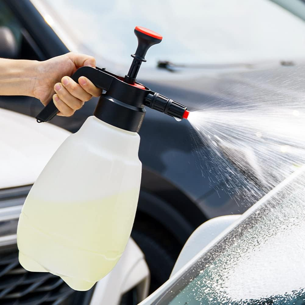 2.5L Hand Pressure Car Wash Foam Sprayer Foaming Pump Sprayer Car Detailing Portable Water Sprayer for Home, Garden and Car Detailing & Washing image number 1
