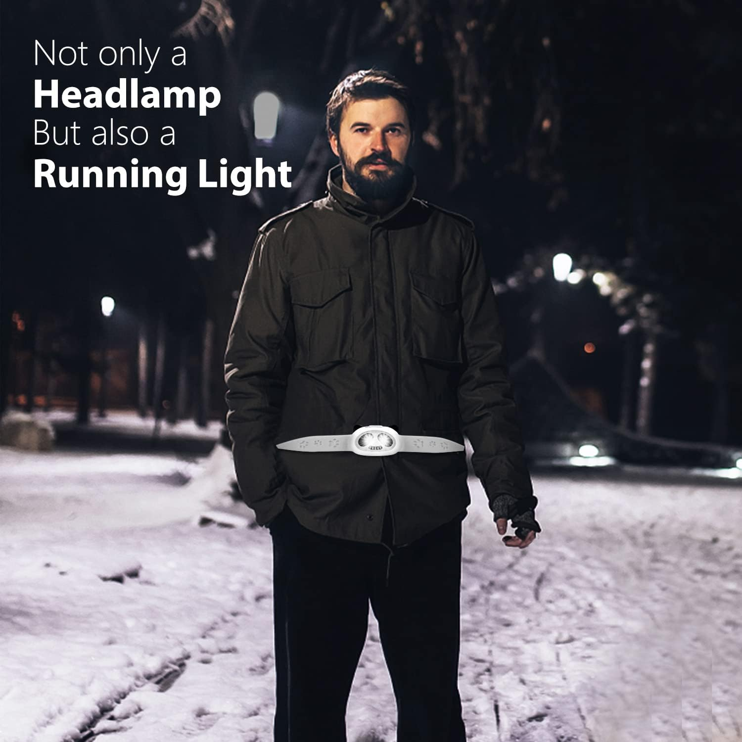 LED Headlamp for Adults and Kids, Panda Design Rechargeable Head Lamp, Outdoor Super Bright Flashlight for Boys, Girls, Headlight for Camping, Walking Dog, Fishing, Night Reading, Running image number 4