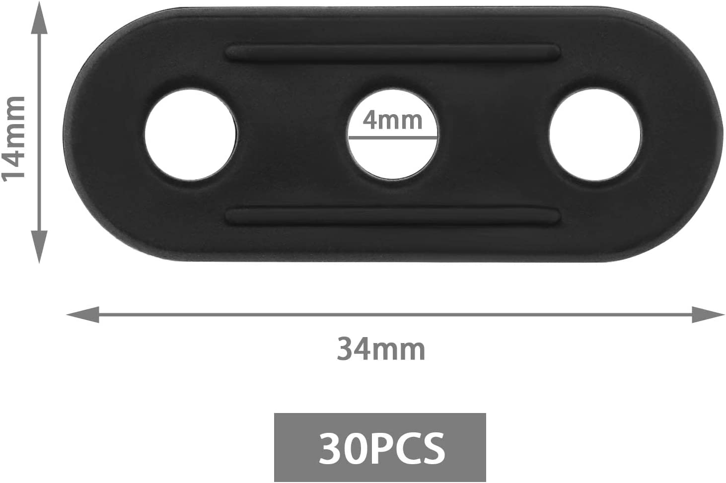 30PCS 3 Holes Rope Tensioner Cord Adjuster Plastic Tent Rope Fastener for Camping Hiking Picnic Tent Shade Tarp Canopy Outdoor Activities 4Mm Hole Diameter image number 2