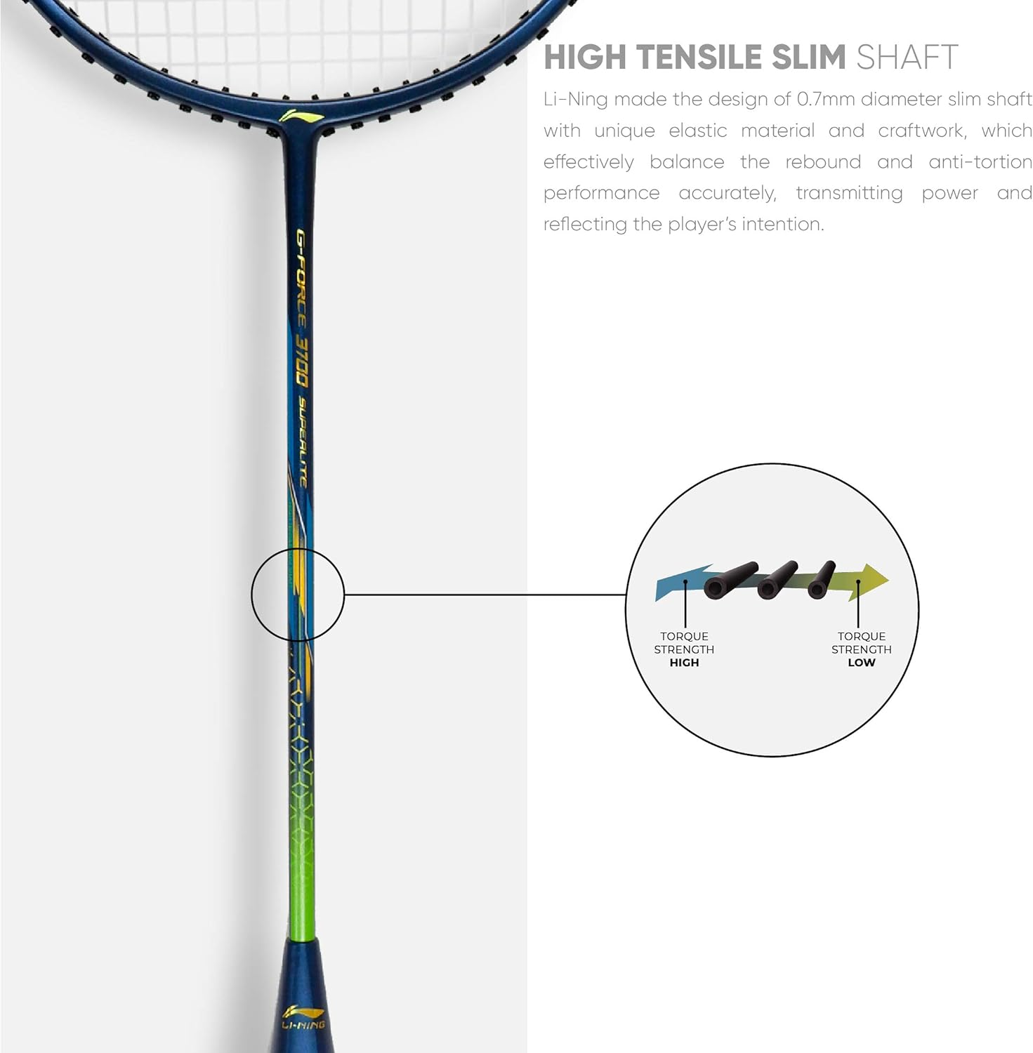 Li-Ning G-Force Superlite Carbon Fibre Badminton Racket image number 4