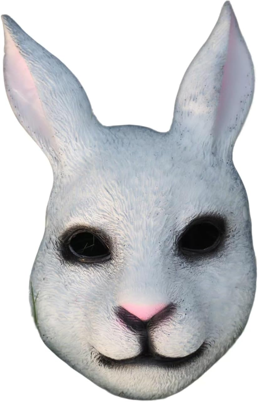 Unisex Deluxe Rabbit Mask - Adult Animal Mask for Halloween Party