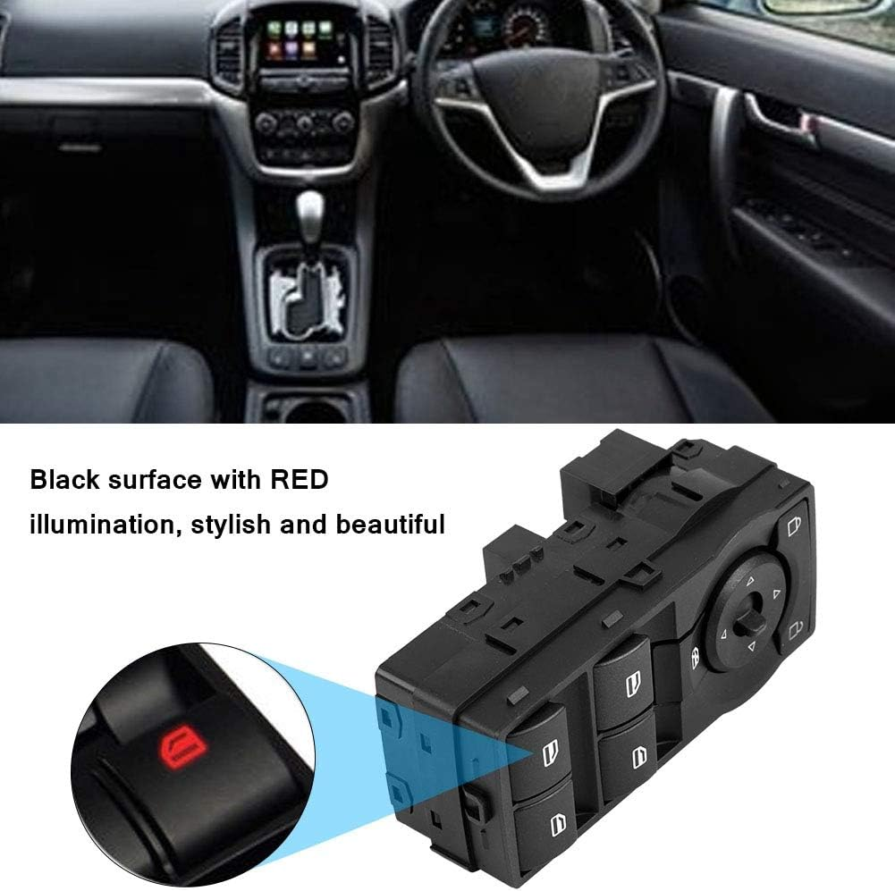 Power Window Switch, Front Rear Left Right Power Window Switch, Power Master Control Window Switch with Red Illumination, Master Power Window Switch for Commodore VE image number 5