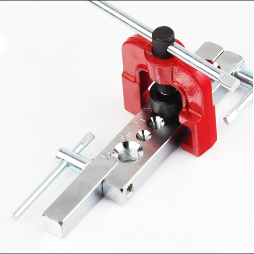 Maizoon Flaring Tool Set Cone and 6-Hole Bar for Tubing Pipe 6 Dies of 3/16-5/8 Inch Kit with Copper Brass Aluminum Mild Steel for Water Gas Refrigeration Brake Line Applications image number 2