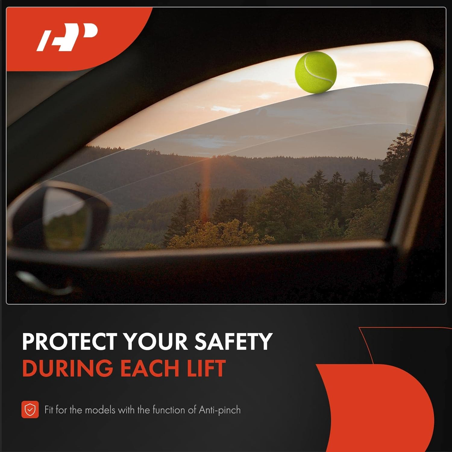 A-Premium Front Left Power Window Lift Motor Compatible with Acura RL 2005-2012, TSX 2004-2008 & Honda Accord 2003-2007 Sedan 4-Door, Driver Side, with Anti-Pinch, Replace# 72250SDAA01, 72250SECA01 image number 5