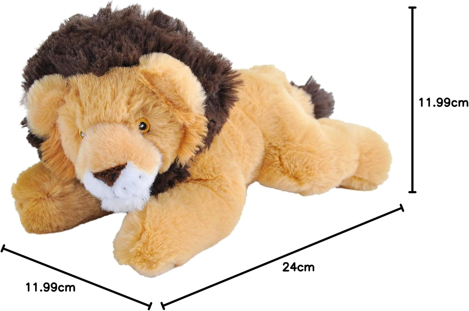 Wild Republic Ecokins Mini Lion, Stuffed Animal, 8 Inches, Kids, Plush Toy, Made from Spun Recycled Water Bottles, Eco Friendly, Child&rsquo;S Room Decor