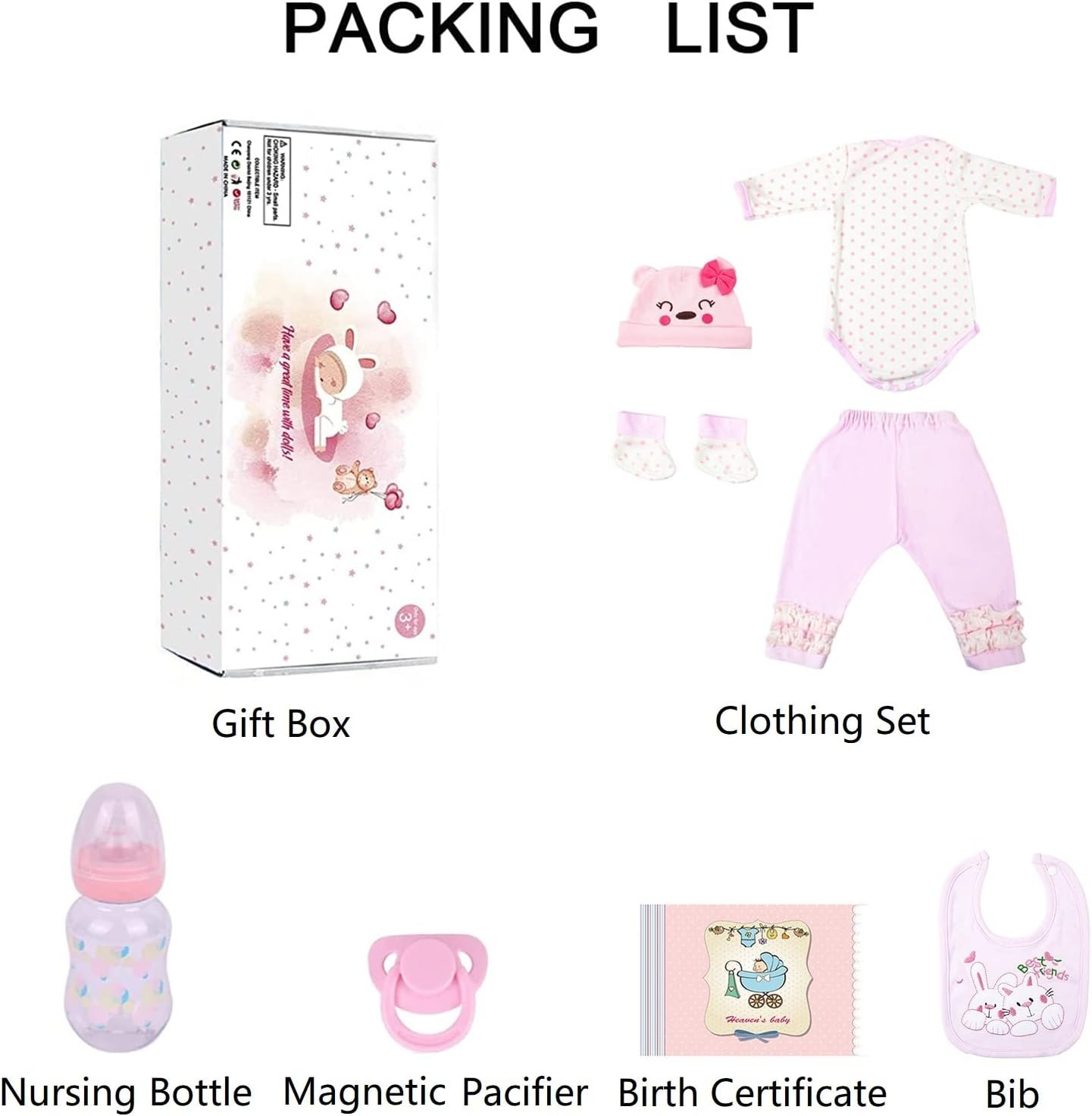 Reborn Baby Doll Girl, 22 Inch Soft Weighted Body, Cute Lifelike Handmade Silicone Doll