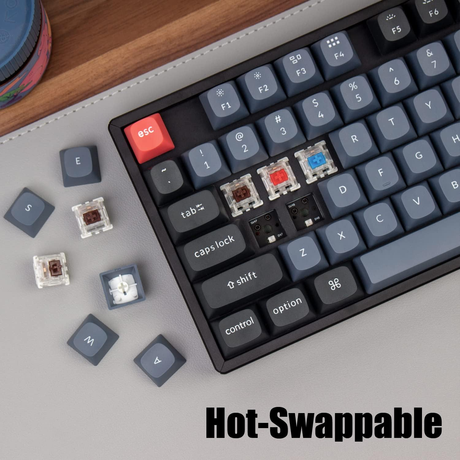 Keychron K8 Pro QMK/VIA Wireless Mechanical Keyboard, Hot-Swappable Aluminum Frame TKL Custom Programmable Keyboard with RGB Backlit, Gateron G Pro Brown Switch for Mac Windows Linux image number 4