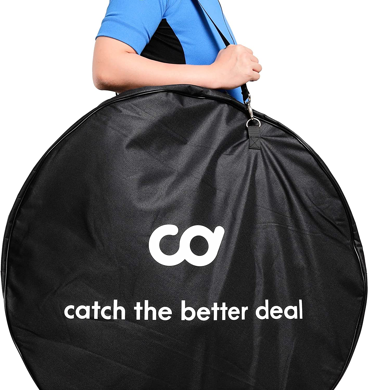 Cyclingdeal Bike Bicycle Double Wheel Bag - Standard or Extra Thick Soft Foam Padded for 700C Road Bike & 26" 27.5" 29" MTB Wheel Set - Quality Nylon 600D - with Handle & Detachable Shoulder Strap image number 3