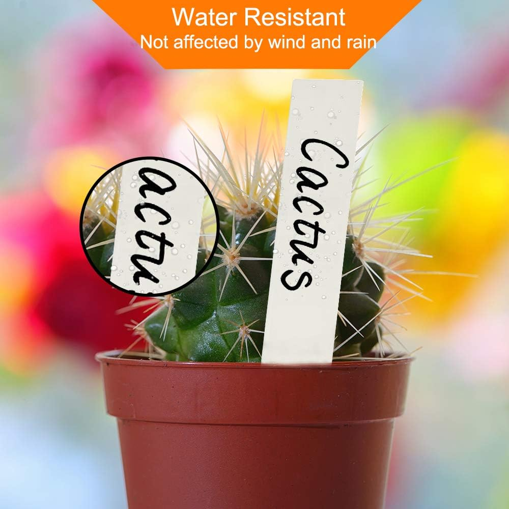 [Excellent] 100Pcs Plant Labels for Outdoor Garden, Plant Markers for Garden Waterproof, Plant Tags for Gardeners,White image number 3