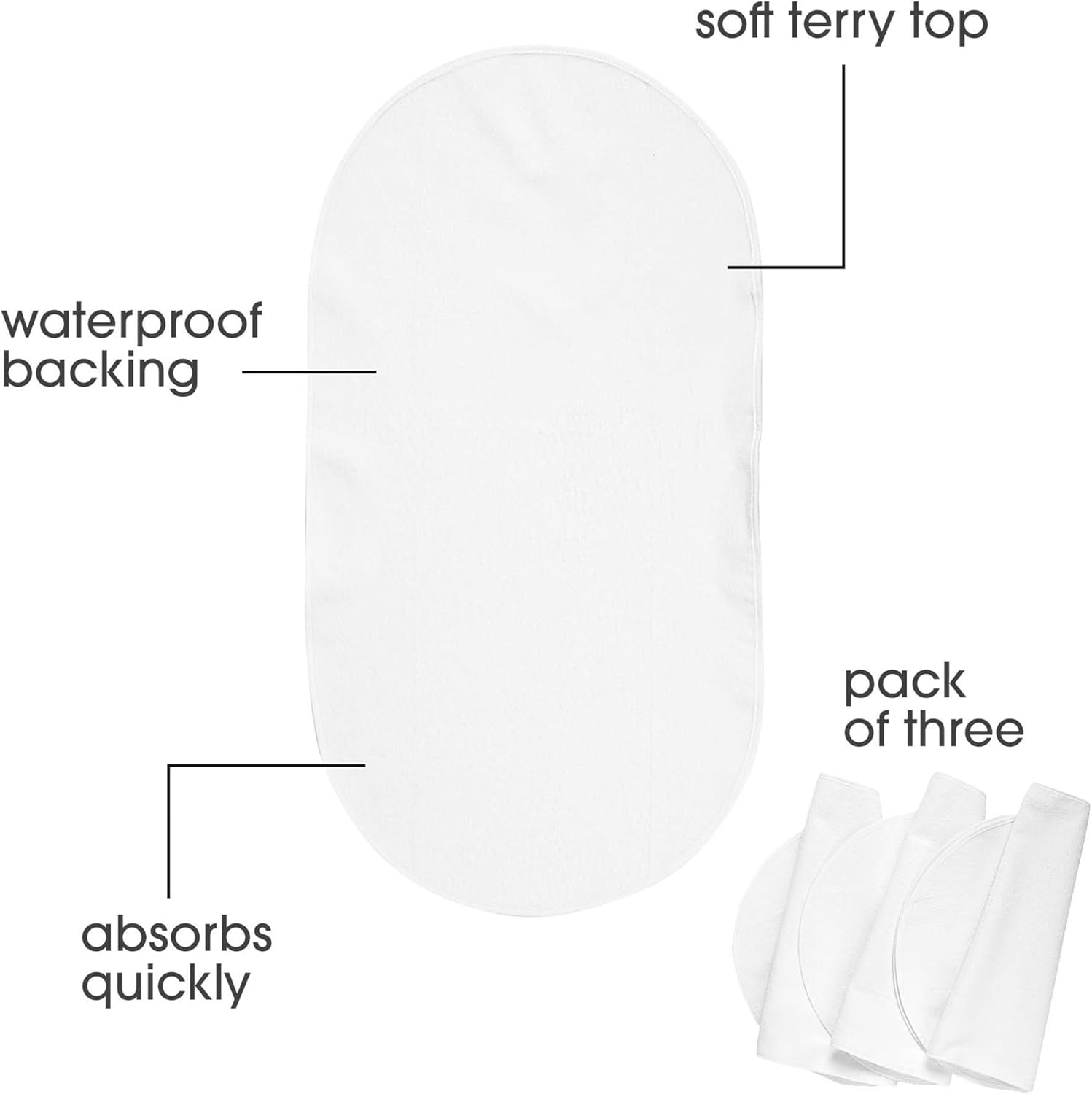 Boppy Changing Pad Liners, White, 3 Count image number 2