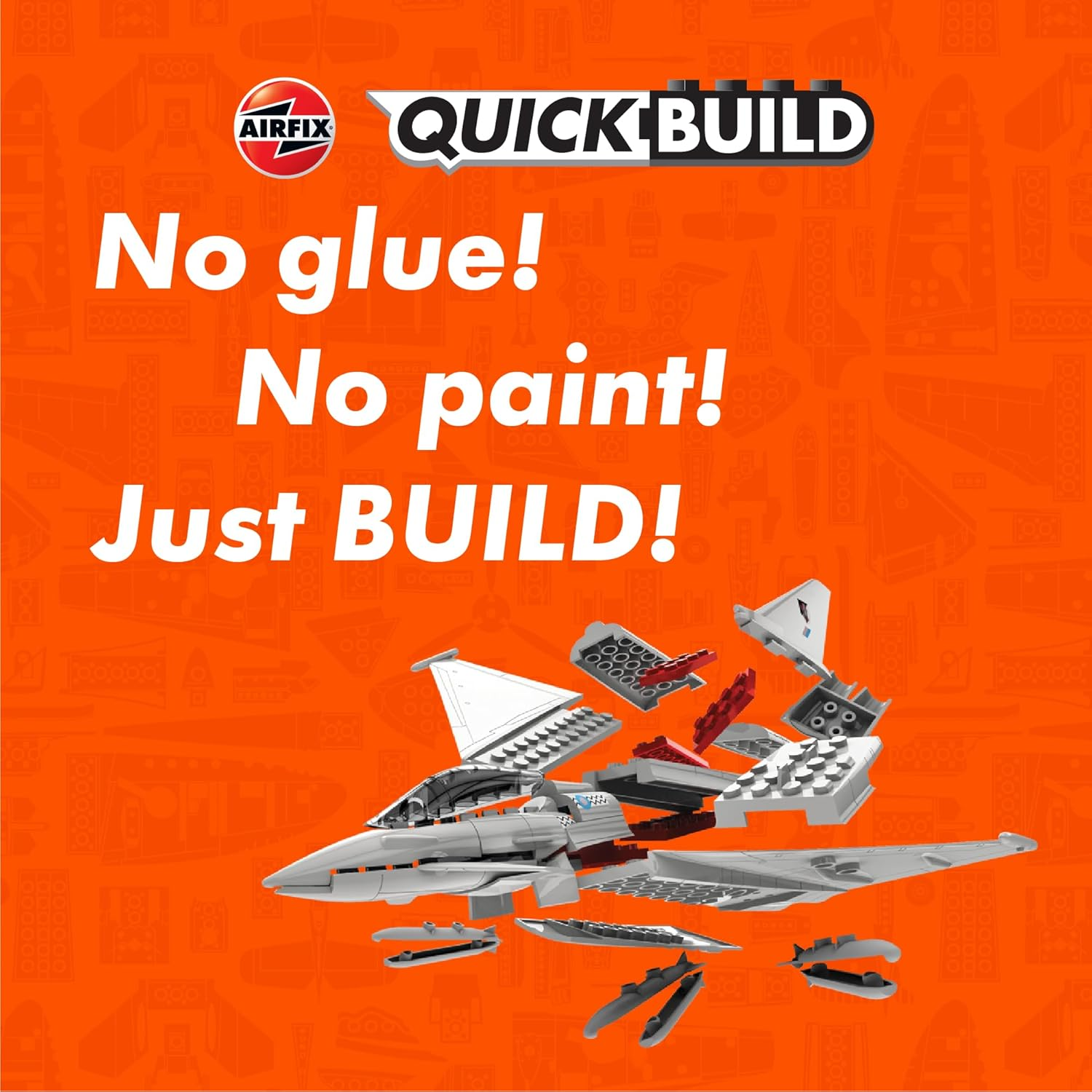 Airfix Quickbuild Eurofighter Typhoon Snap-Together Construction Kit Plastic Model Building Kit image number 1