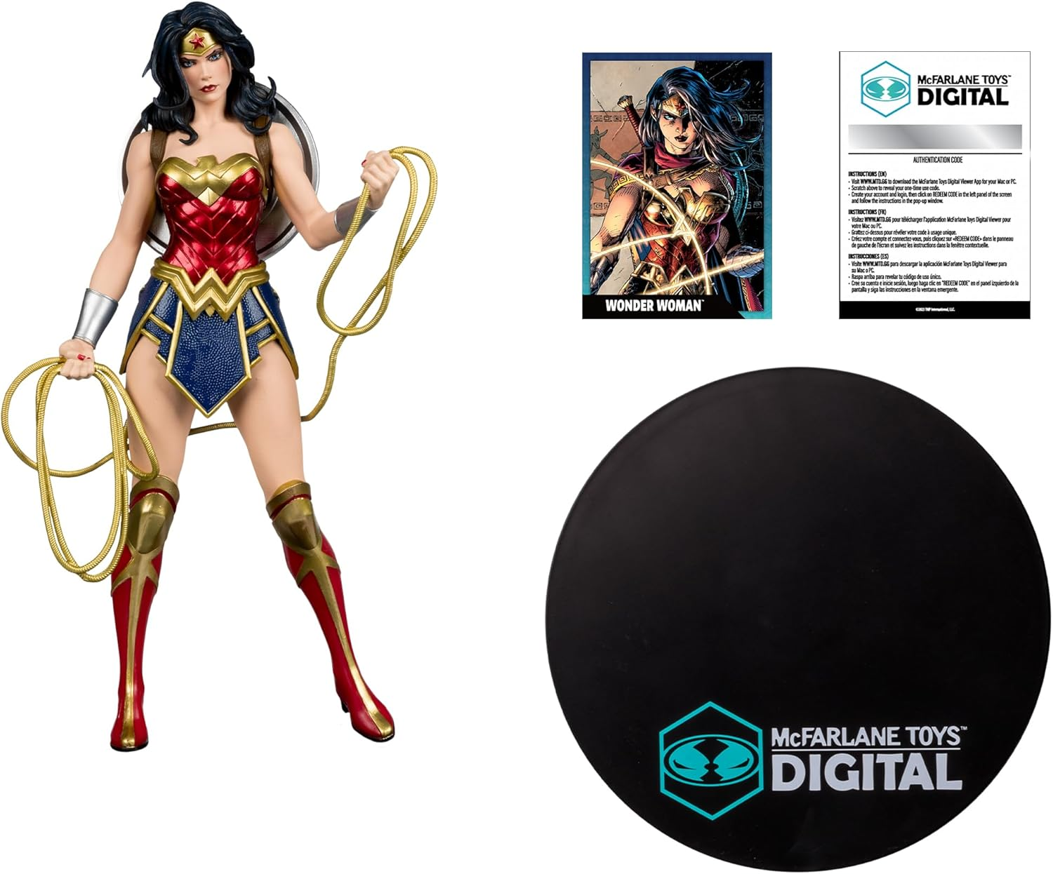 DC Direct - 12" Wonder Woman by Jim Lee Statue with Mcfarlane Digital Collectible image number 5