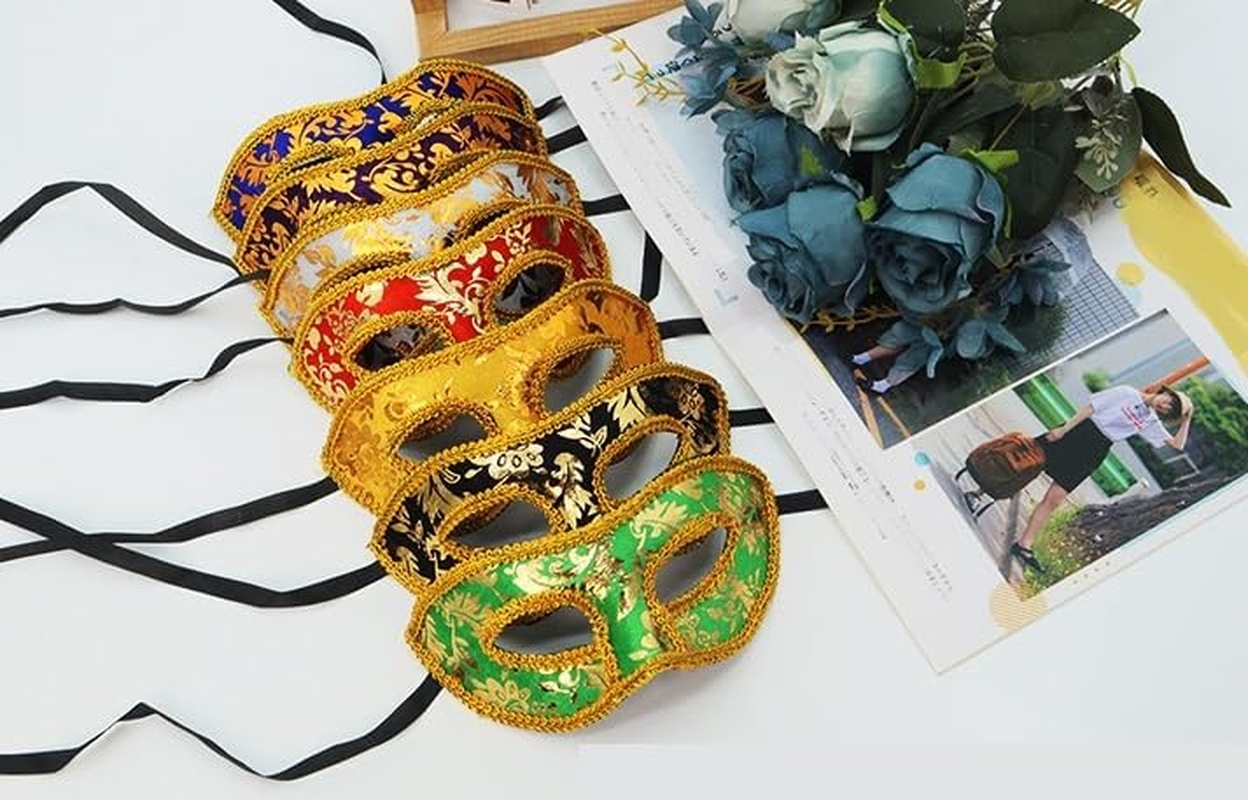 Man'S Christmas Halloween Ball Party Plastic Black Half-Face Masquerade Mask image number 3