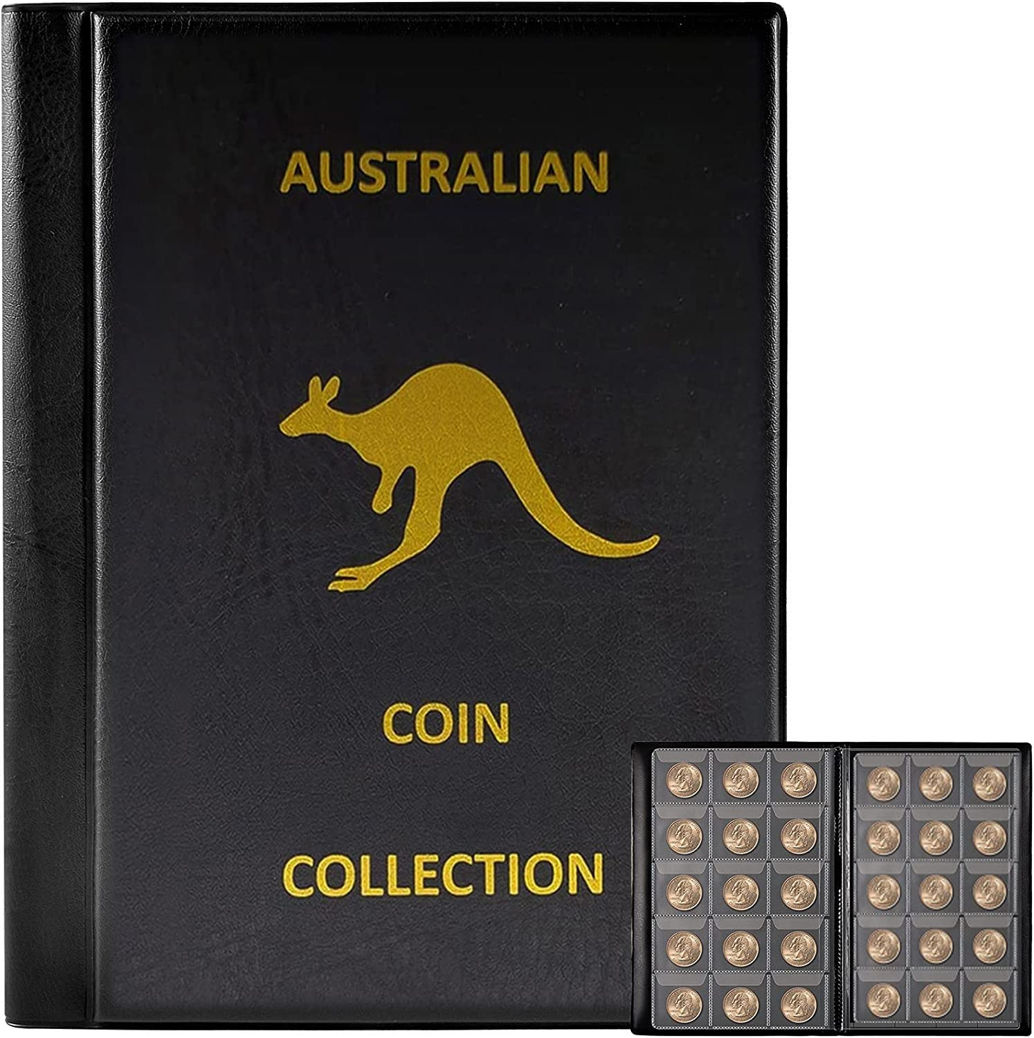 Coin Collection Album - 240 Pockets Australian Coins Storage Folder, Holder Case Organizer Box for Collecting Supplies image number 4