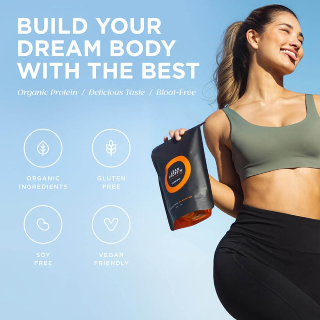 Lean Protein Powder 500G, Salted Caramel | Tropeaka | Organic Vegan Plant Protein image number 1