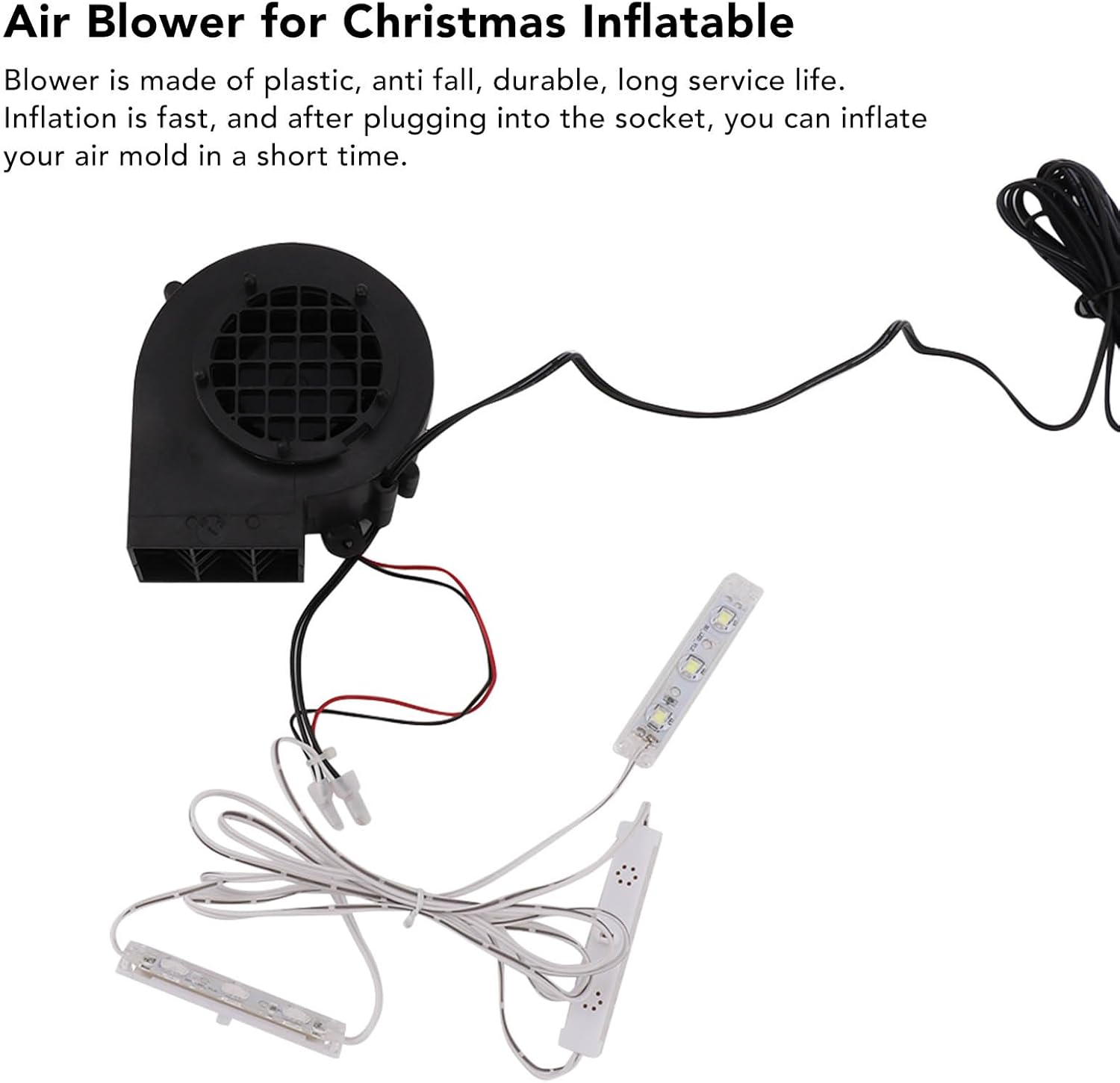 Inflatables Air Blower, Holiday Inflator with Long Power Cable, LED Light Strip for Christmas Inflatable Outdoor Decoration (AU Plug) image number 3
