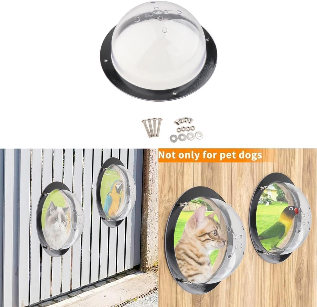 MYCENSE Dog Fence Window Viewer Transparent Doggie Fence Window Acrylic Dome for Yard, Garden, Outdoor, Tree House, Reduced Boredom image number 2