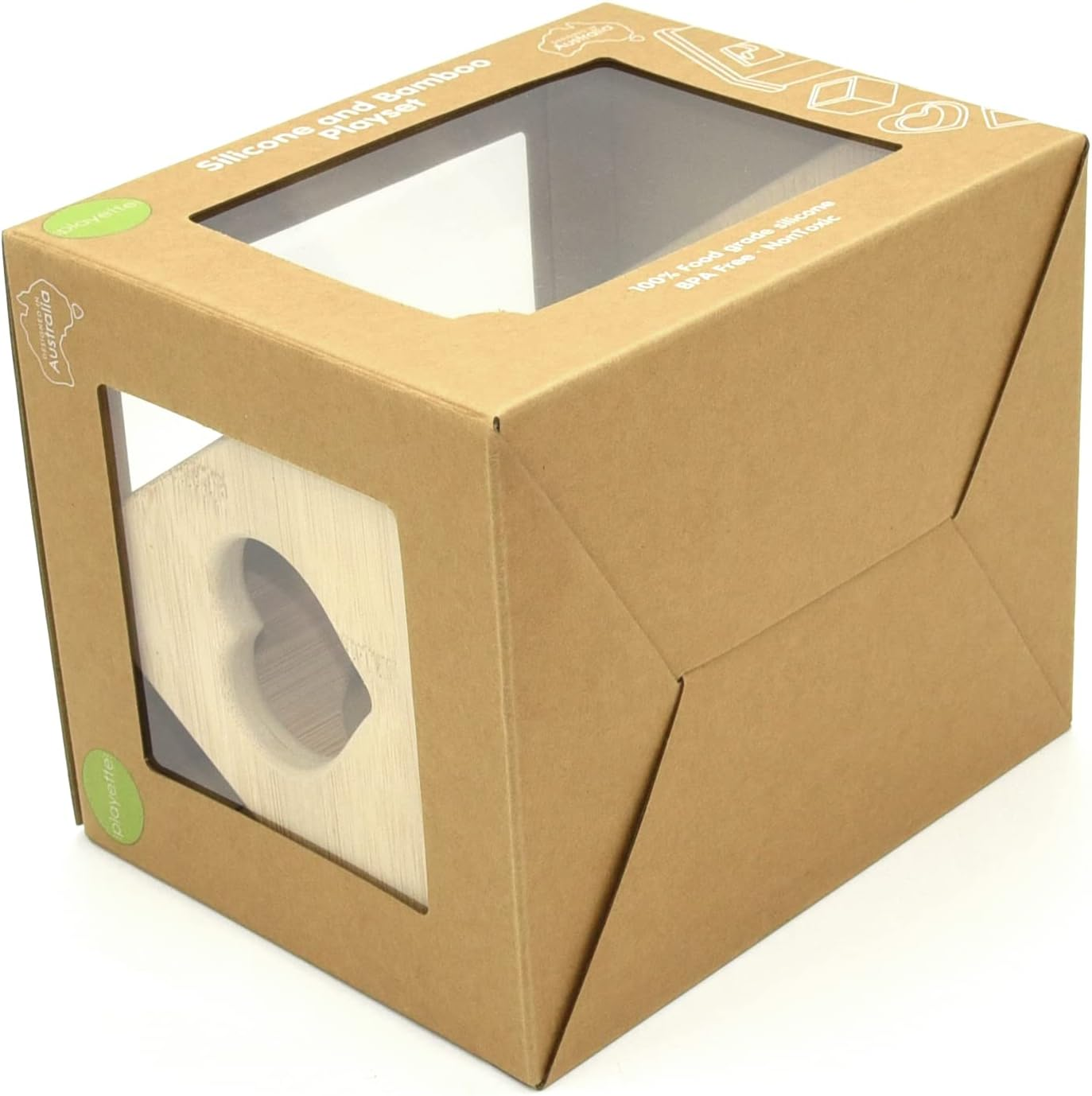 Playette Silicone & Bamboo Play Set - Sorting Toys - 5Pc image number 2