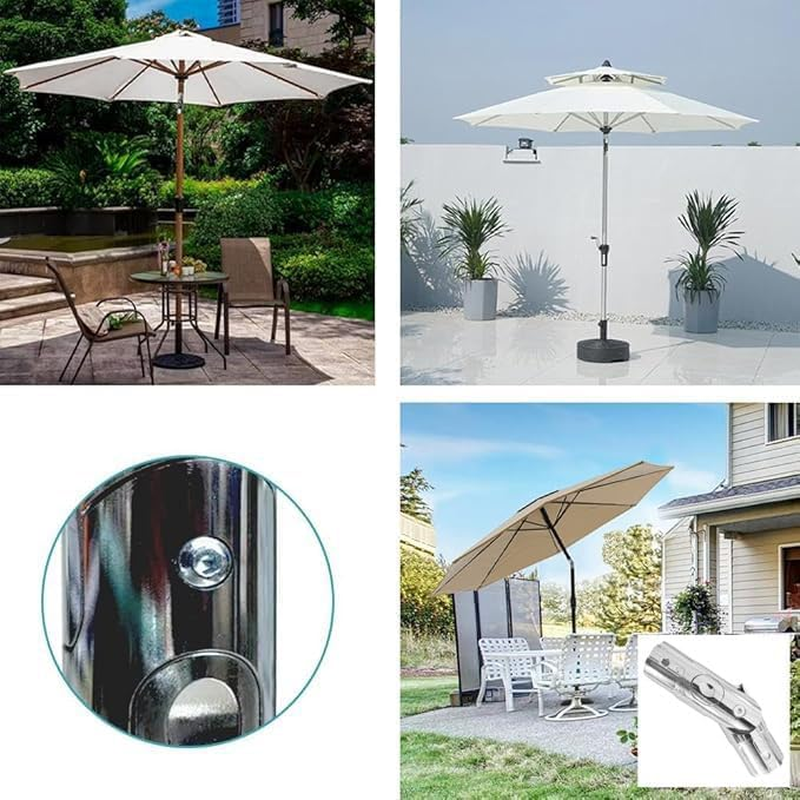 Patio Umbrella Replacement Parts Button Tilt Adjustment Device for Garden Umbrellas Multipurpose Umbrella Spare Parts Waterproof Outdoor Umbrella Attachment for Garden Party Balcony image number 5