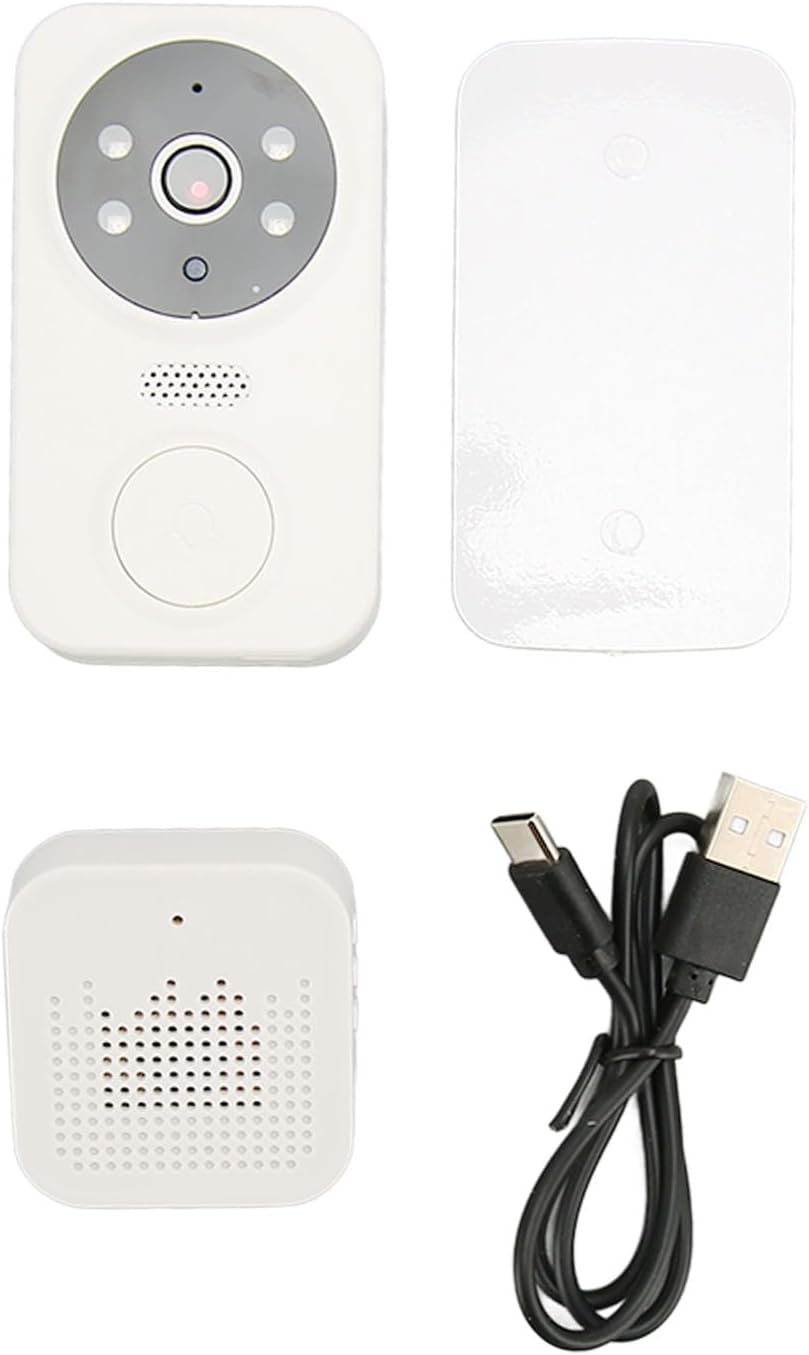 Video Doorbell 2.4G Wifi Wireless Doorbell Camera with Chime, HD Night Vision 2 Way Audio, Motion Detection, IP65 Waterproof, Rechargeable Battery Smart Home Security Camera System image number 6