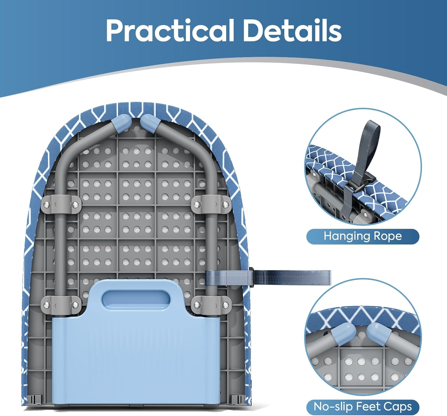 APEXCHASER Foldable Ironing Board, Tabletop Small Iron Board, Portable Folding Mini Ironing Board with Non-Slip Feet for Home, Laundry Rooms, Dorms, Travel Use image number 4