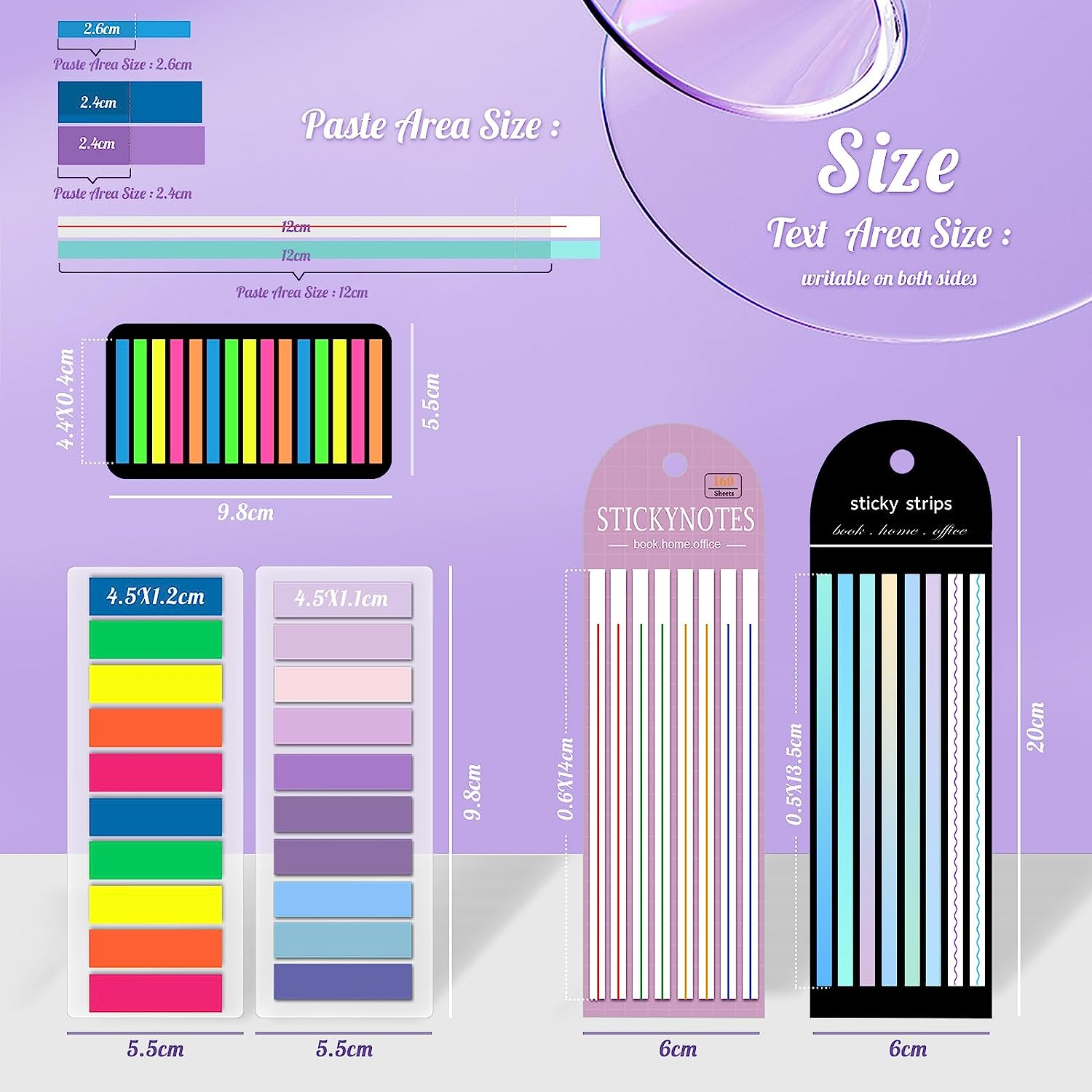 Simpeak 2220Pcs Index Tabs Flags, Morandi Sticky Note Tabs Colored Writable and Repositionable Book Flags Tabs, Mini Memo Flag Tabs, Page Markers Sticky Notes for Annotating Books, Folders, Monitors image number 3