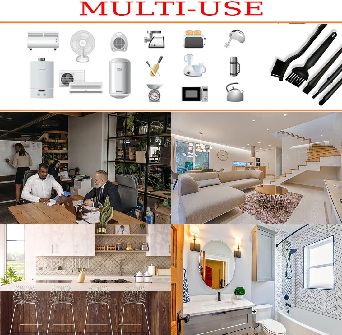 6PCS Precision Cleaning Brushes, Crevice Cleaning Brush for Computers,Keyboards, Pcbs,Vents,Car Interior,Window Track image number 1