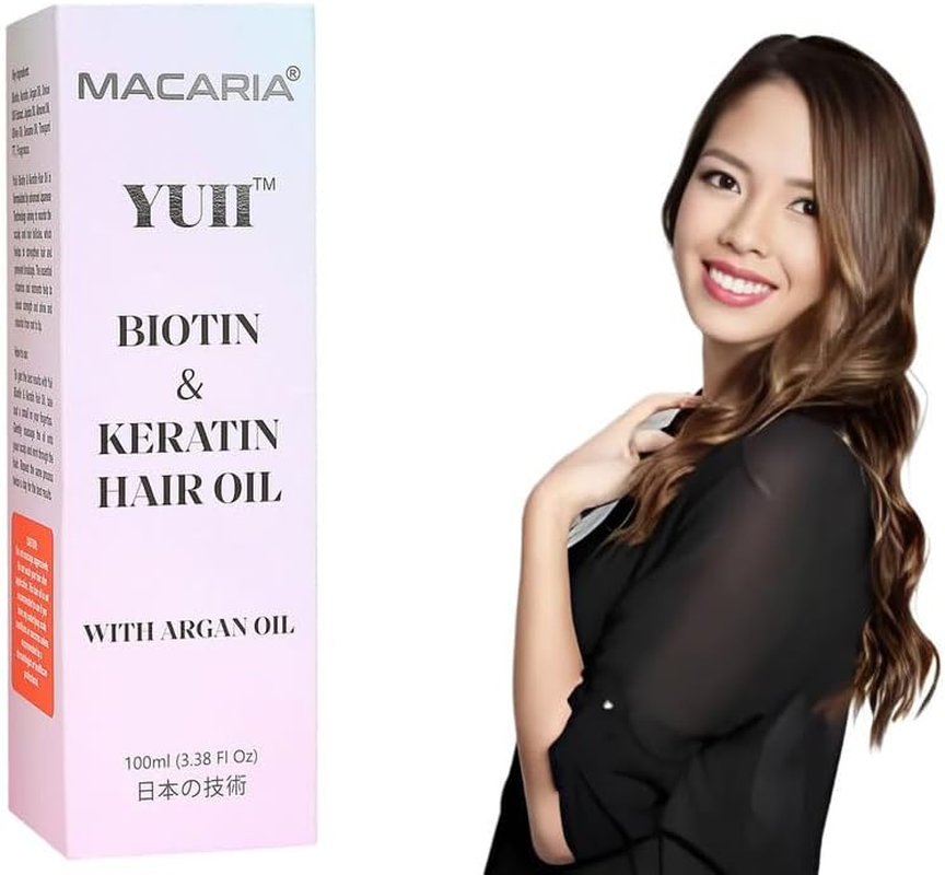 YUII Keratin Nourishing Hair Oil with Biotin and Argan image number 1