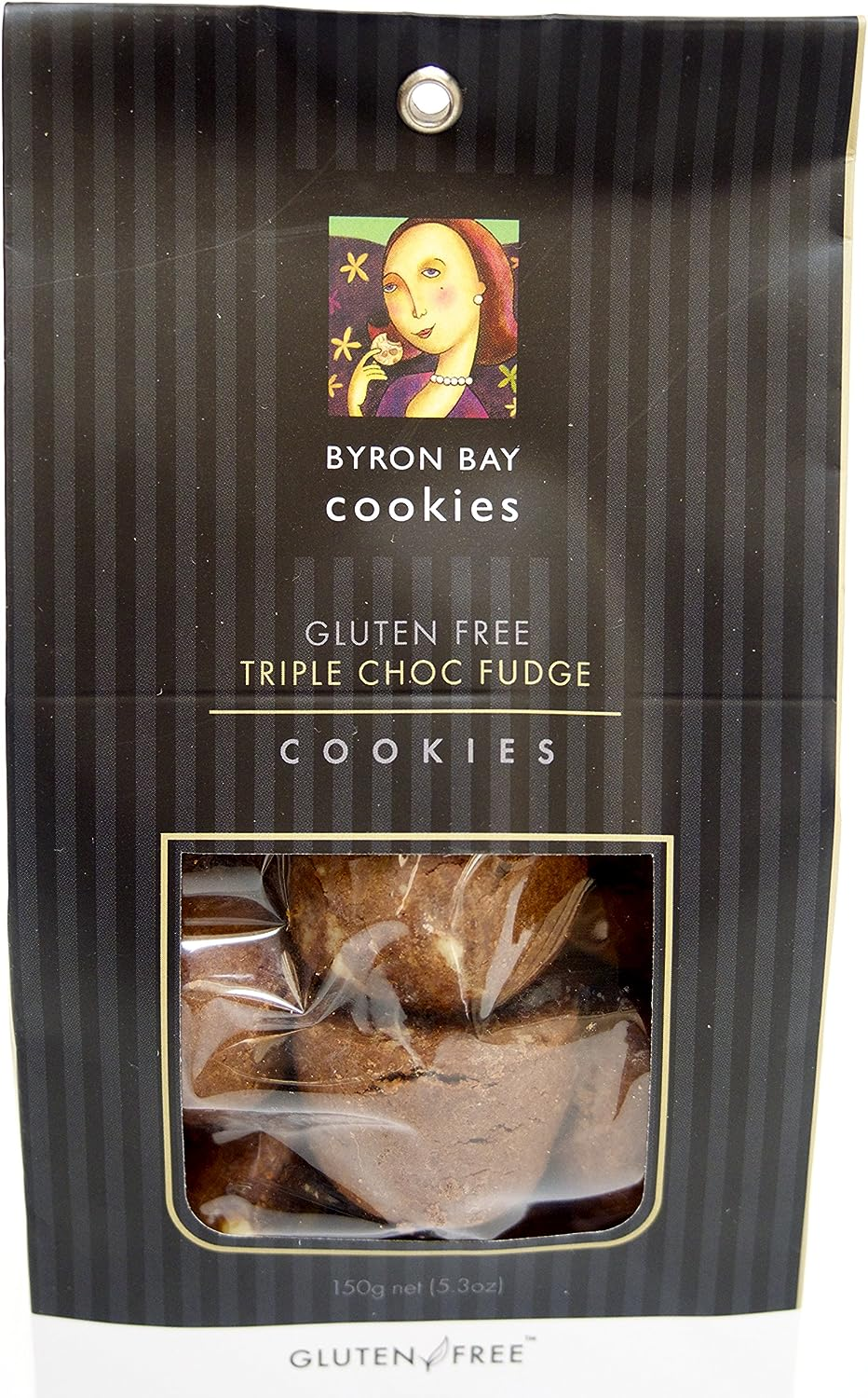 Byron Bay Cookie Company Gluten Free Triple Chocolate Fudge Cookies 150 G image number 2