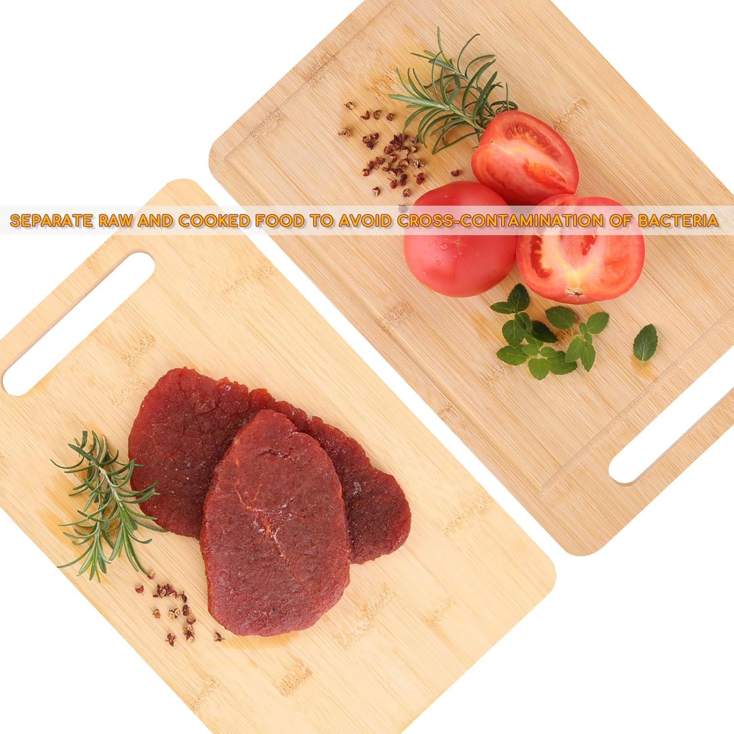 Donxote Bamboo Cutting Board Set of 3 - Butcher Block with Juice Groove for Meat, Vegetables, and Fruits - Charcuterie & Kitchen Gadgets Gift image number 1