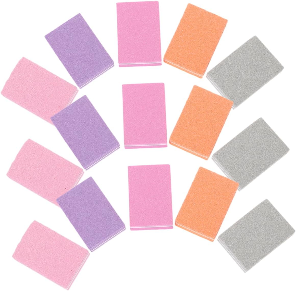 Healeved 100Pcs Nail Buffing Block Set Soft Sponge Nail Files Mini File Blocks for Women Manicure Tools Shiner Buffer Stylish image number 1