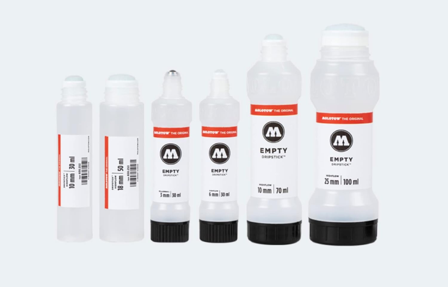 Molotow DRIPSTICK Empty Squeeze Bottle Marker, Reusable and Refillable with Any Paint Ink Color, 10Mm Nib, Holds 70Ml (830.203), Black image number 5