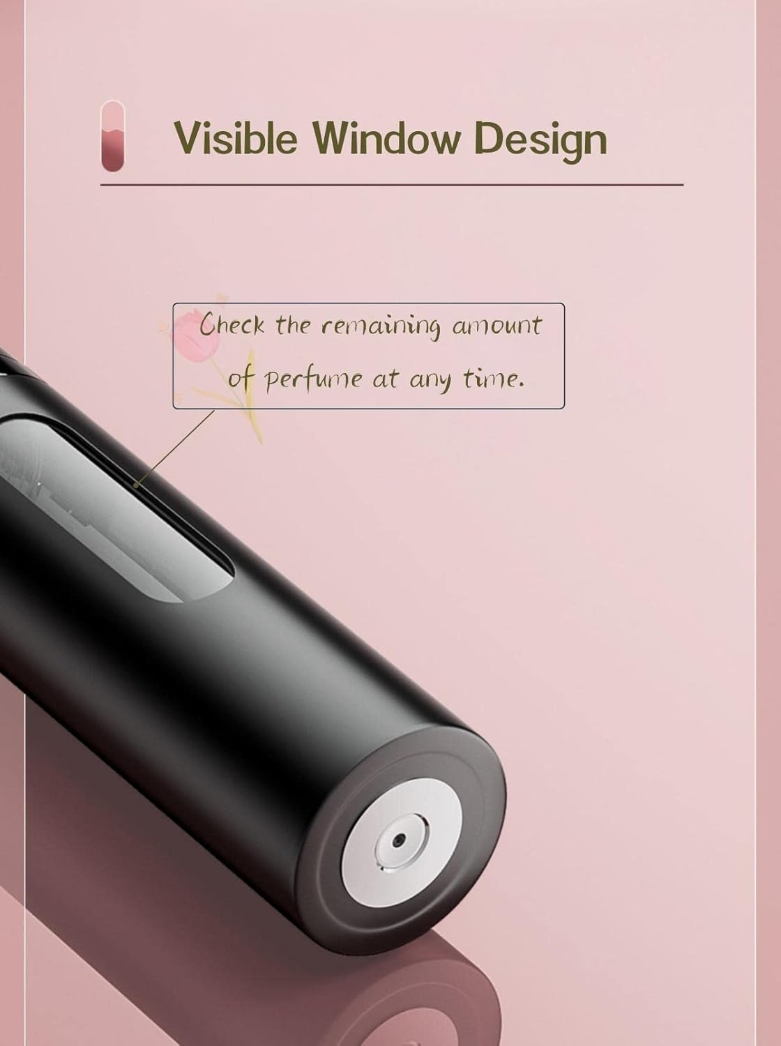 Fragrance Empty Bottle with Window,Perfume Atomiser Bottles, Travel Refillable Perfume Sprayer,Refillable Non-Viscous Liquid Atomiser,Mini Perfume Spray Bottle (Green) image number 1