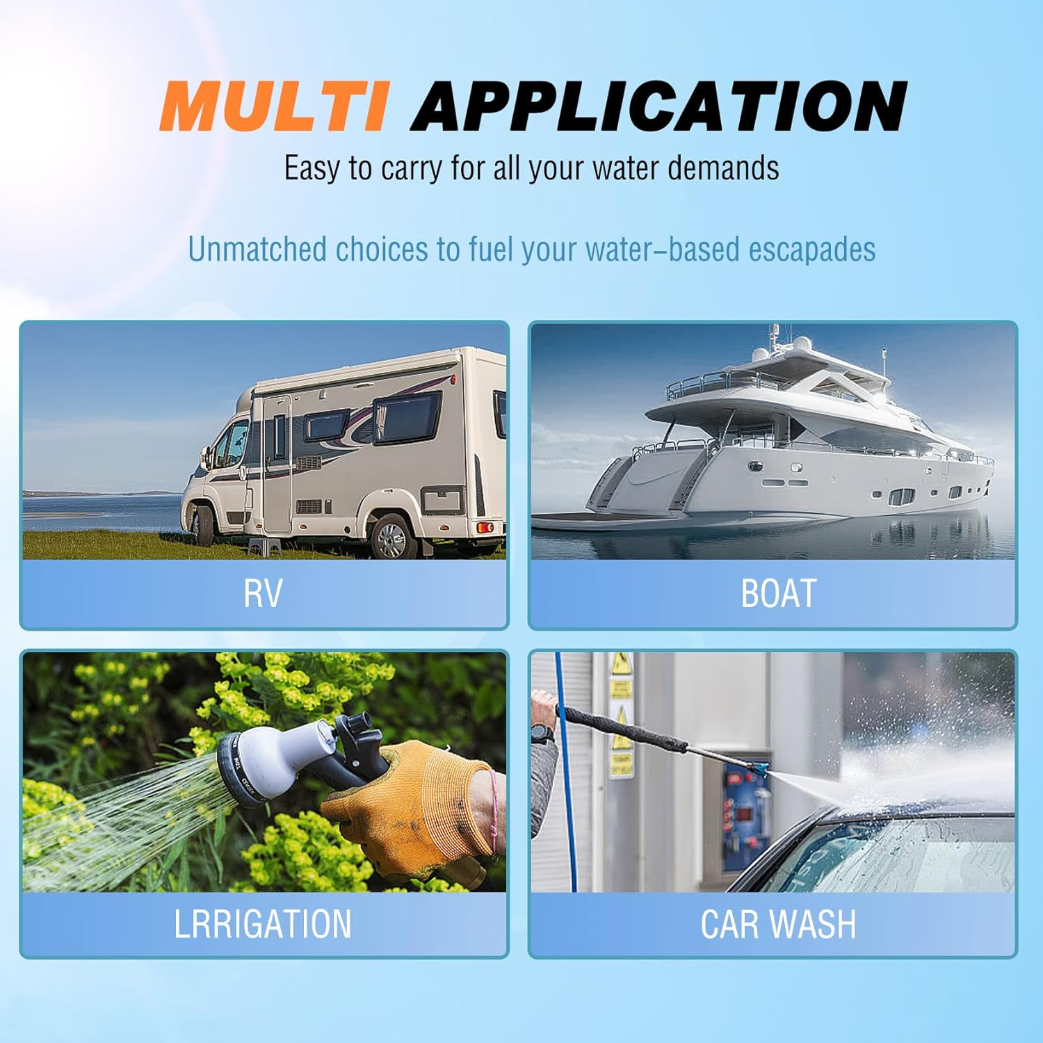 Upgraded 12V Water Pump High Pressure Fast Self Priming 11.3L with Auto Switch for RV Caravan Boat image number 5