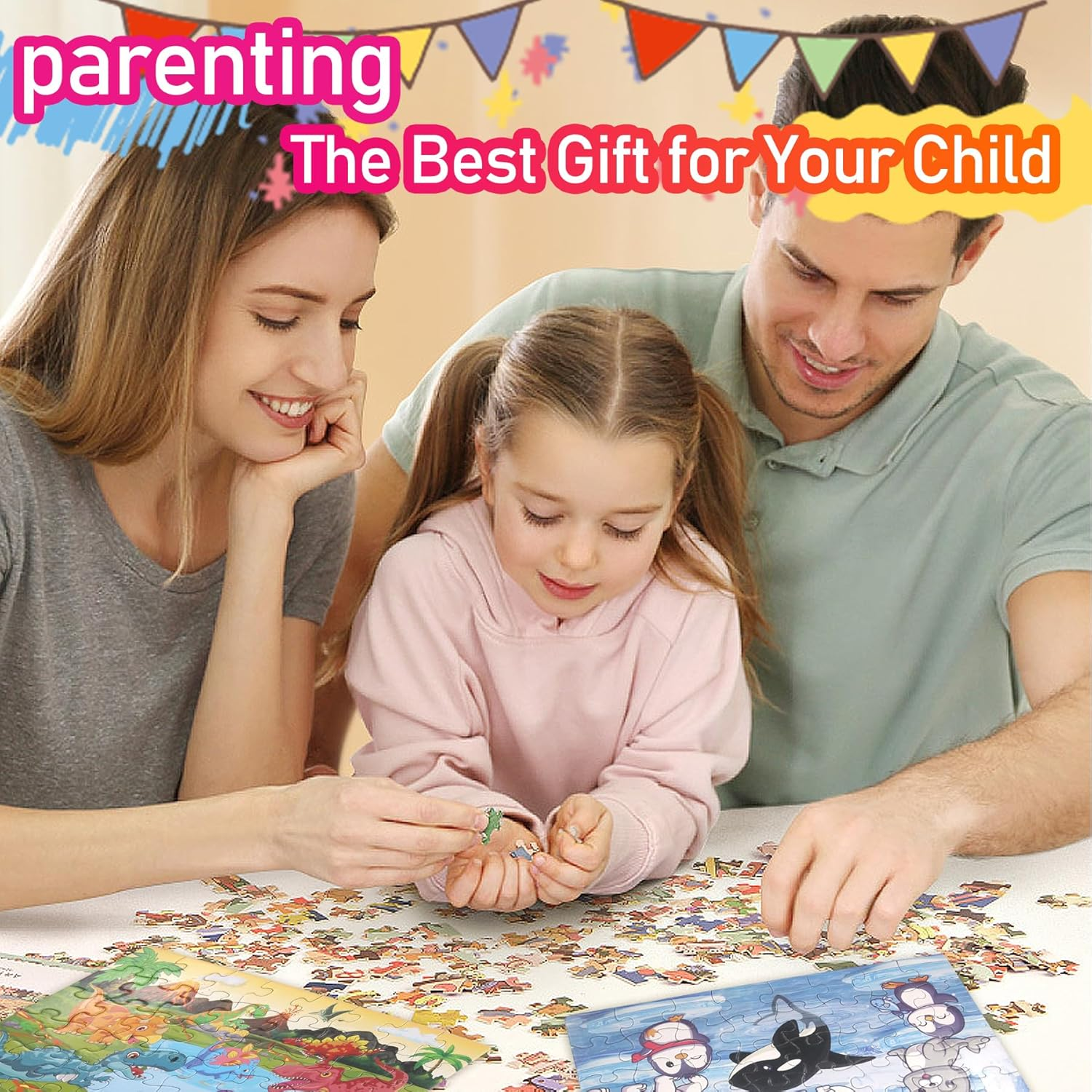 TORMEN Puzzles for Kid Ages 4-6,48Pcs Colored Paper Jigsaw Puzzle Durability Educational Perfect for Family Game Classroom Fun (Ocean Kingdom) image number 2