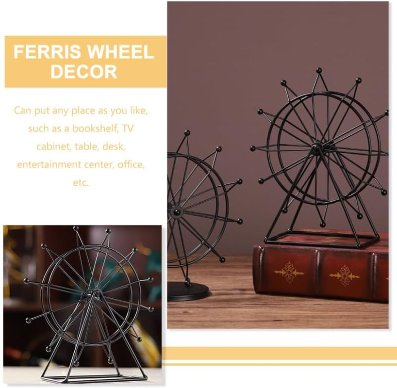 Gatuida Ferris Wheel Ornament 9 Inch Desktop Home Decor Accent for Living Room Office Table Decoration image number 3