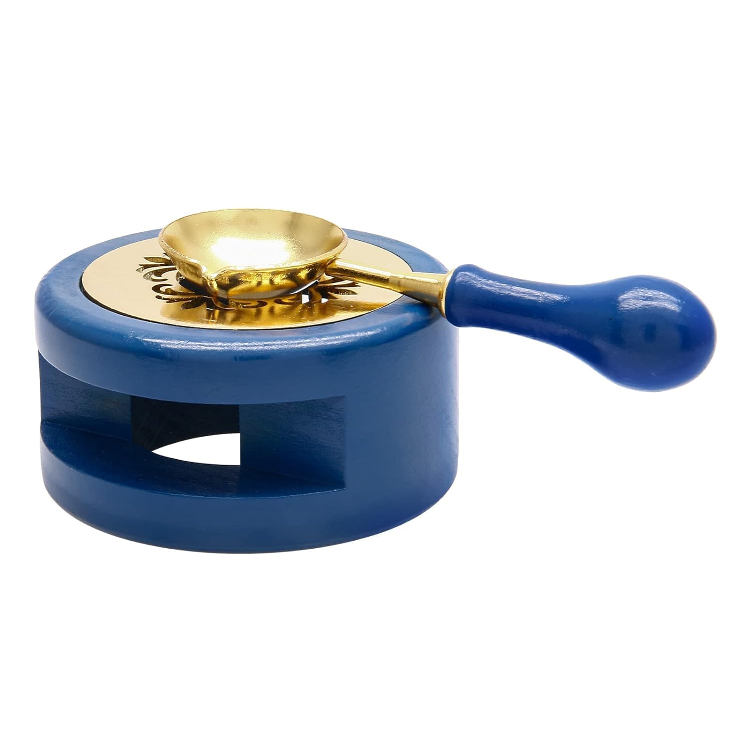 Wax Seal Kit, Wood Wax Seal Warmer, 2 PCS Wax Seal Melting Furnace Tool with Melting Spoon for Wax Sealing Stamp Letter Envelope, Wax Seal Sticks Sealing Wax Beads, Beech image number 4