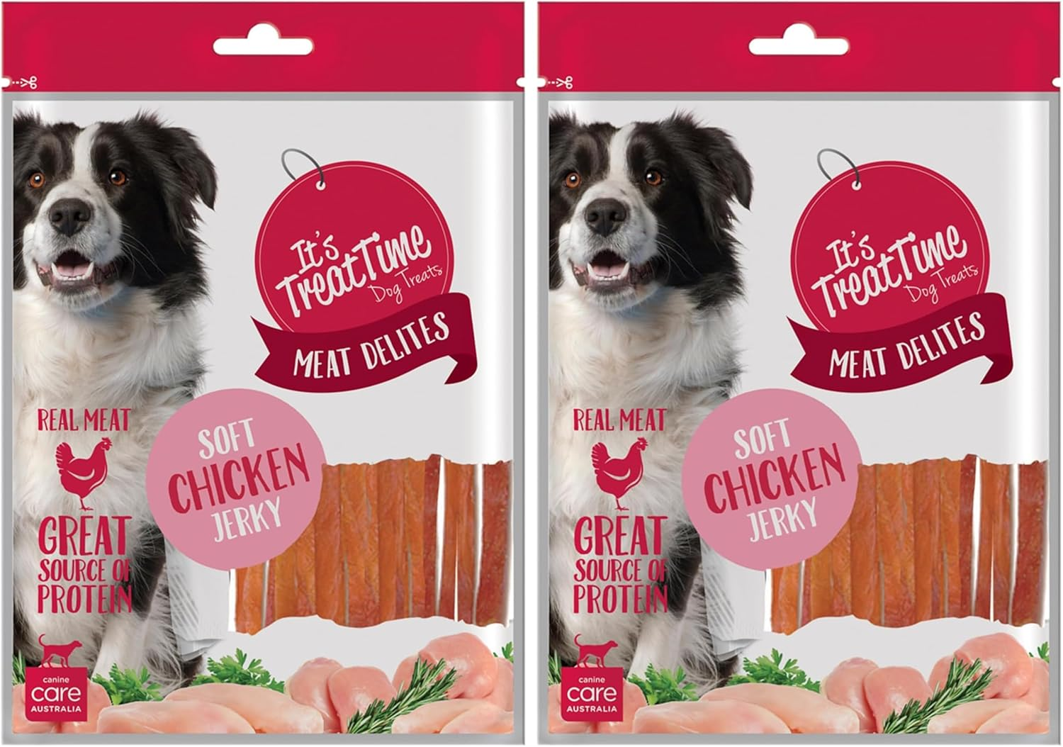 It'S Treat Time Meat Delites Chicken Jerky Soft Strip Dog Treat, 100G, Real Meat, Great Source of Protein, Tartar Control, Suitable for All Dogs image number 2