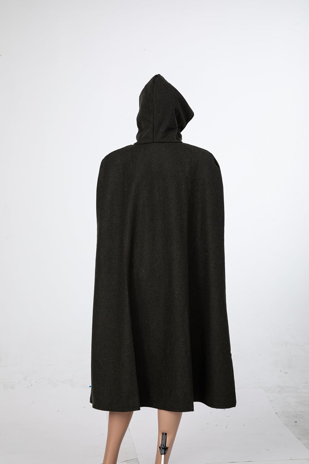 Renaissance Hooded Cape Witch Cloak Victorian with Hood Medieval Wood Elves Hobbit Halloween Costume for Men and Women image number 2