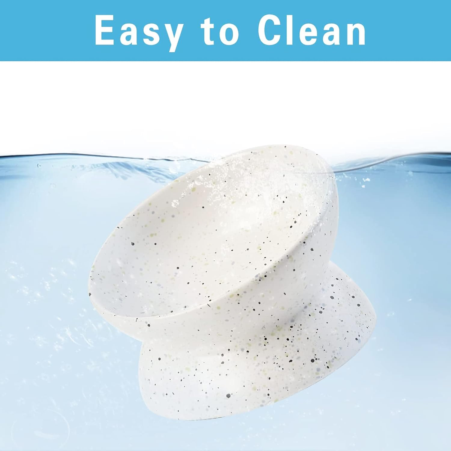 Elevated Cat Bowls,Tilted Raised Cat Bowl for Food and Water,Ceramic Cat Food Bowl for Flat Faced Cats and Small Dogs,Anti-Vomiting and Reduce Neck Burden - Orange Gradient image number 5