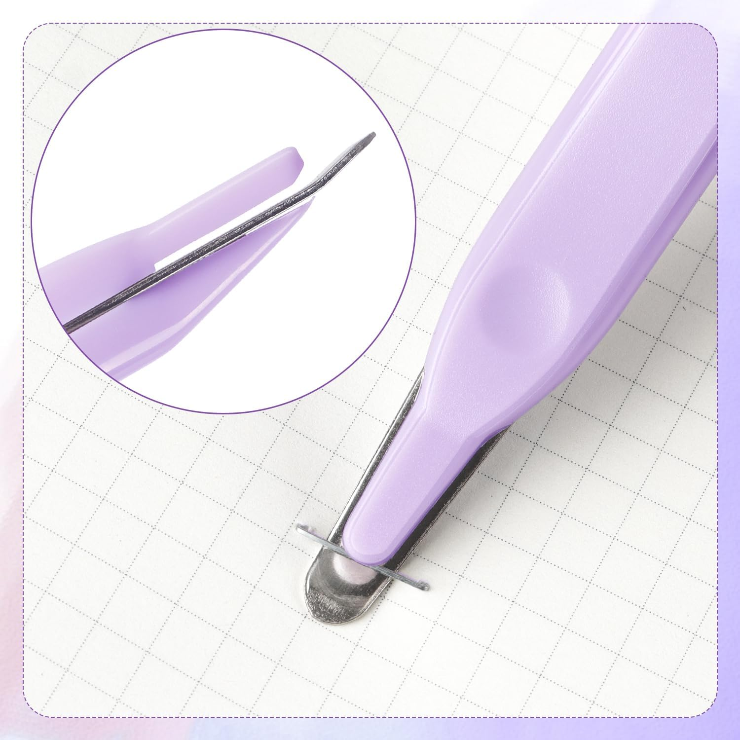 Professional Magnetic Staple Remover Puller Staples Remover Staple Removal Tool for School Office Home 4 Pack (Blue, Pink, Purple, Green) image number 6