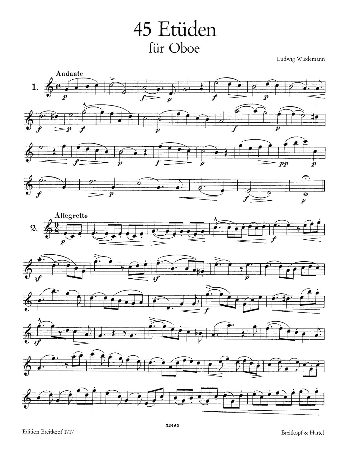 Videman: 45 Practice Songs for Oboe (Oboe Teaching Book) Brightcopf Publishing