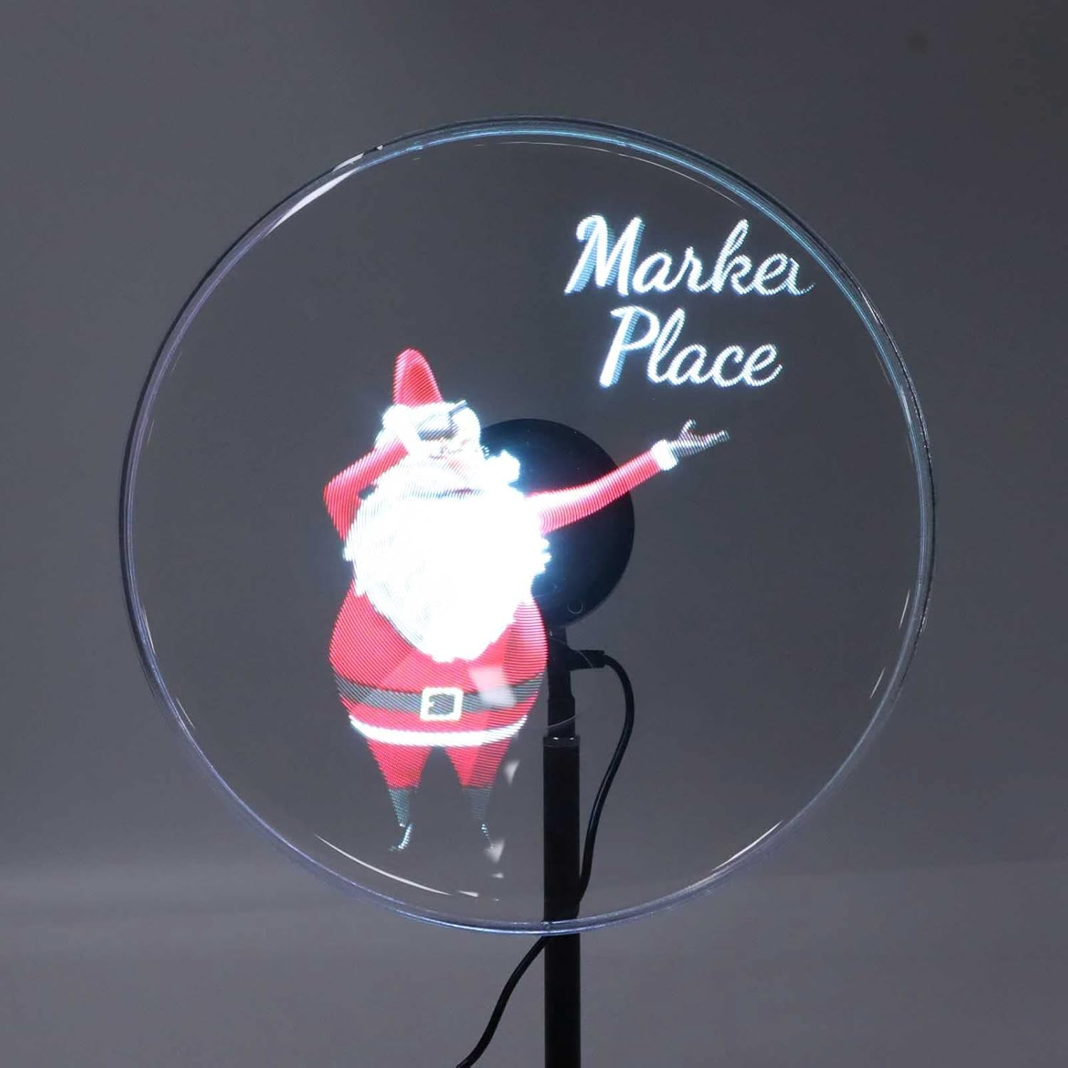 Hologram Fan, 3D Hologram Fan Projector, Wifi Holographic Advertising Display 256X1024 Resolution 256 LED Beads, with 16GB Card, Holographic for Christmas, Business, Mall, Bar image number 2