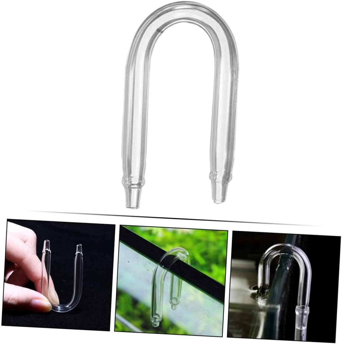 Ipetboom 4Pcs Fish -Shaped Tube Fish Tank Diffuser Aquarium Plants Diffuser Check Glass Tube Glass Fish Tank Aquarium Tank Diffuser Aquarium Accessories Aquatic Plants image number 4