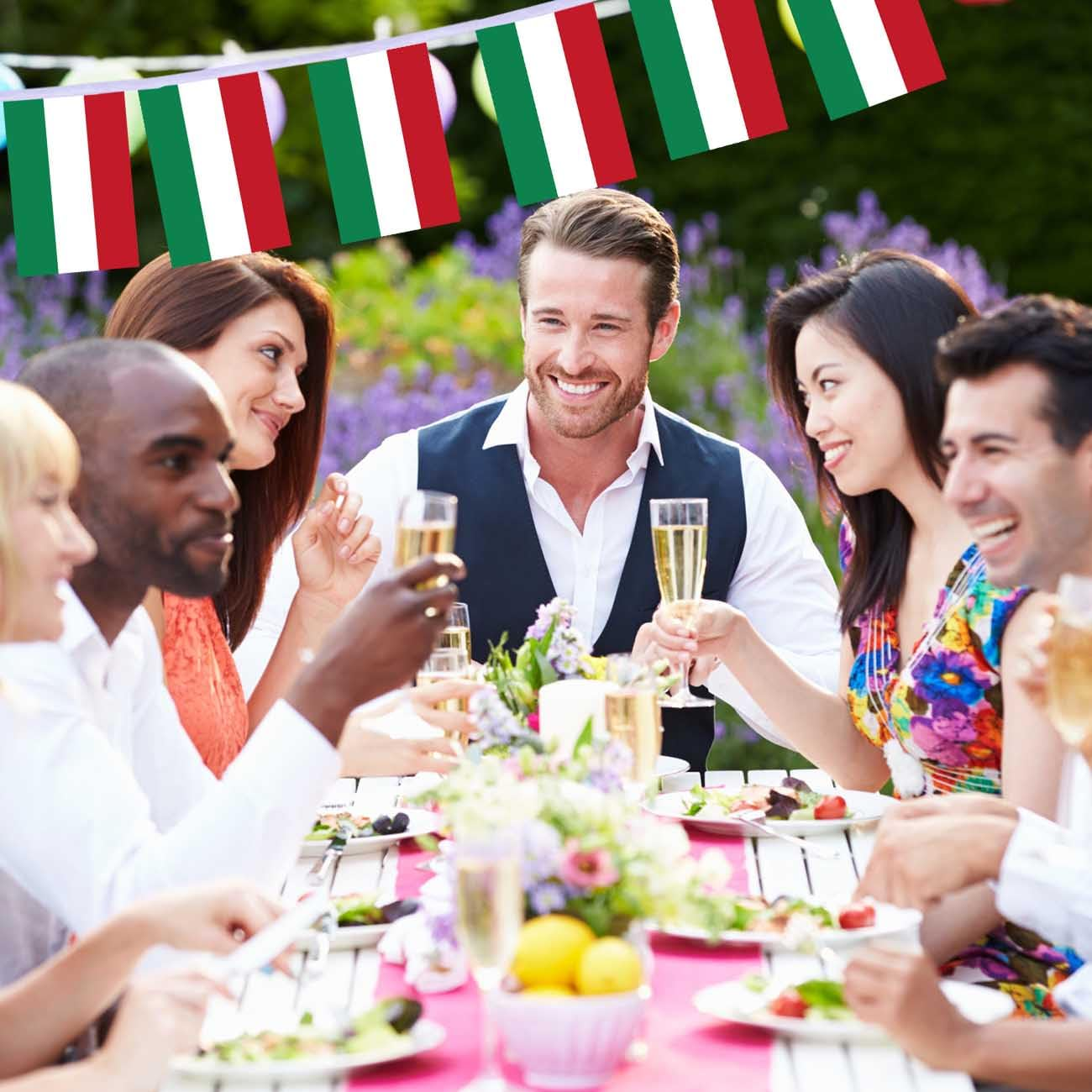 30 PCS Hungary Flag Bunting,33 FT Hungarians National String Decoration, Decor Banner for Outdoor Indoor Patio Yard Classroom Club