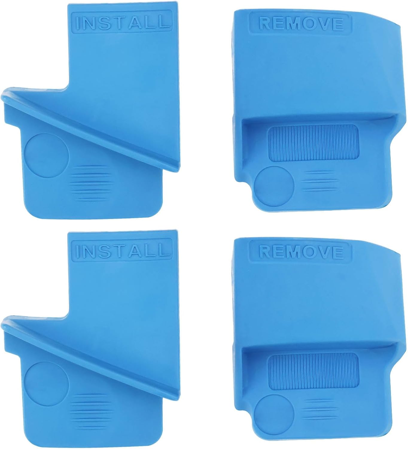 2 Sets Car Elastic Belt Support Block Disassembly Assembly Tools V Shaped Nylon Belt Disassembly Assembly Tool Kit Blue image number 1