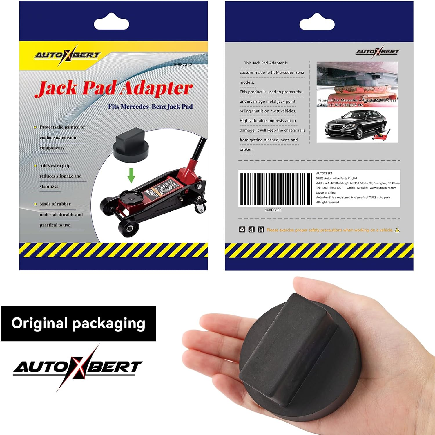 Rubber Jack Pad for Mercedes S CLK a M SLK B C E S GLC Block Hoisting Support Type Frame Rail Professional Protector Accessories Dedicated Bracket Auxiliary Tool image number 2