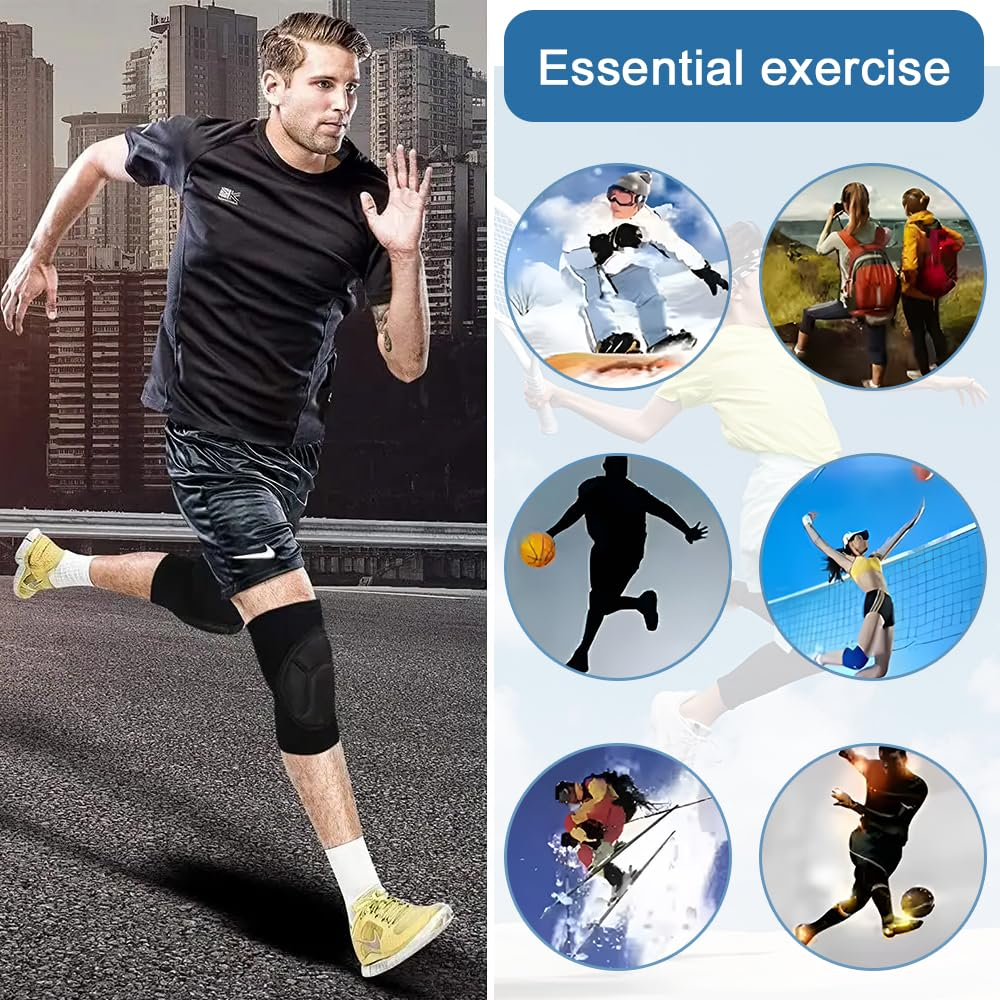 Knee Pads Knee Brace, Adjustable Kneeling Pad, Anti-Slip Kneeling Cushion, Knee Protectors Cushion with Thick EVA Foam Padding for Men and Women Gardening, Carpet (1 Pair) image number 1