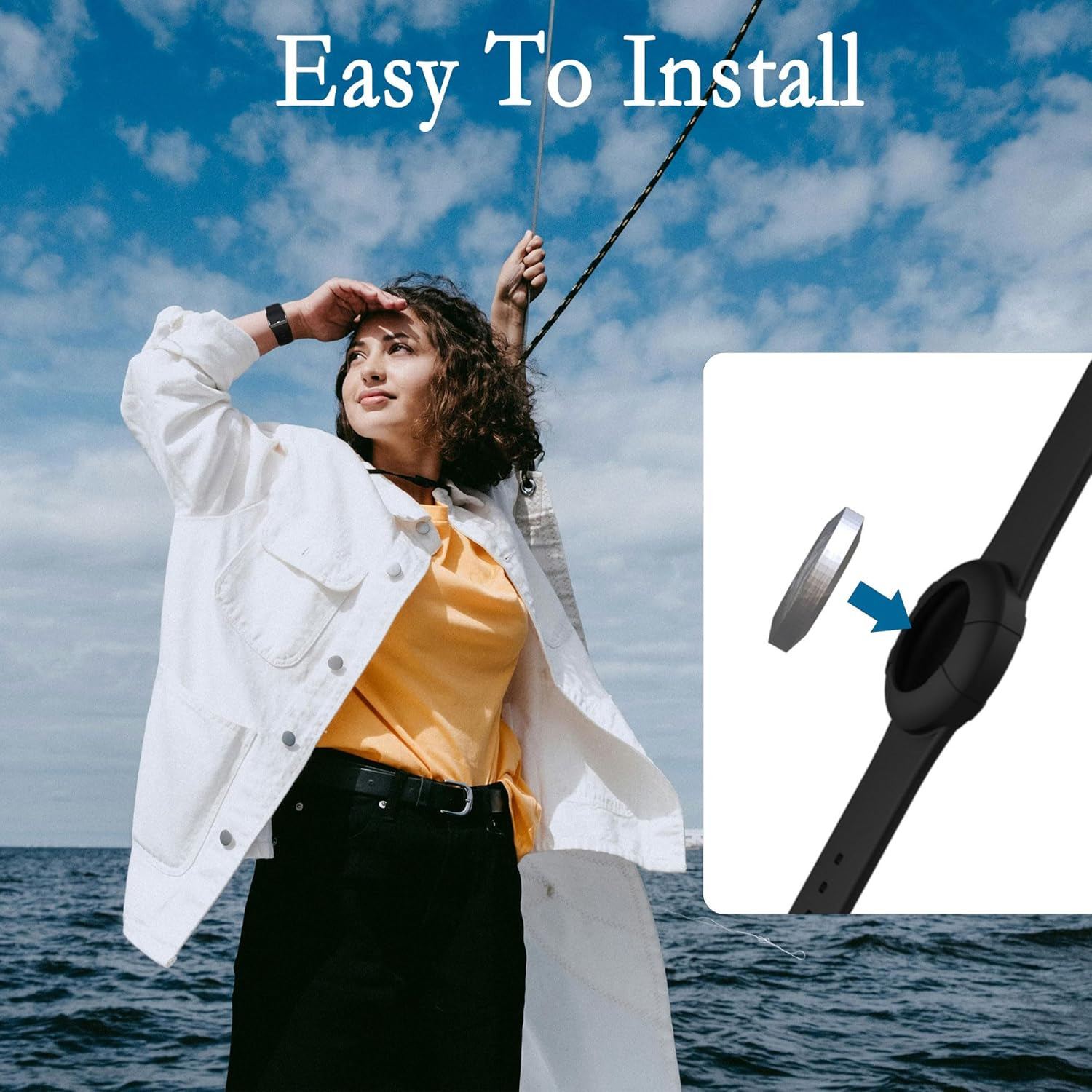 4 Pack Princess Cruise Medallion Holders for Kids and Adults, Silicone Wristbands for Carnival Ocean Medallion - 2 Sizes (S/M and M/L) in One Pack, Black and Dark Blue (M/L), Pink and White (S/M) image number 4